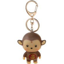 promotion gift cute 3D soft pvc rubber monkey keychain